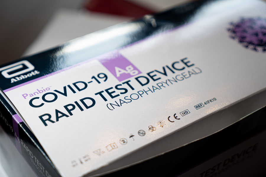 A COVID-19 rapid testing kit