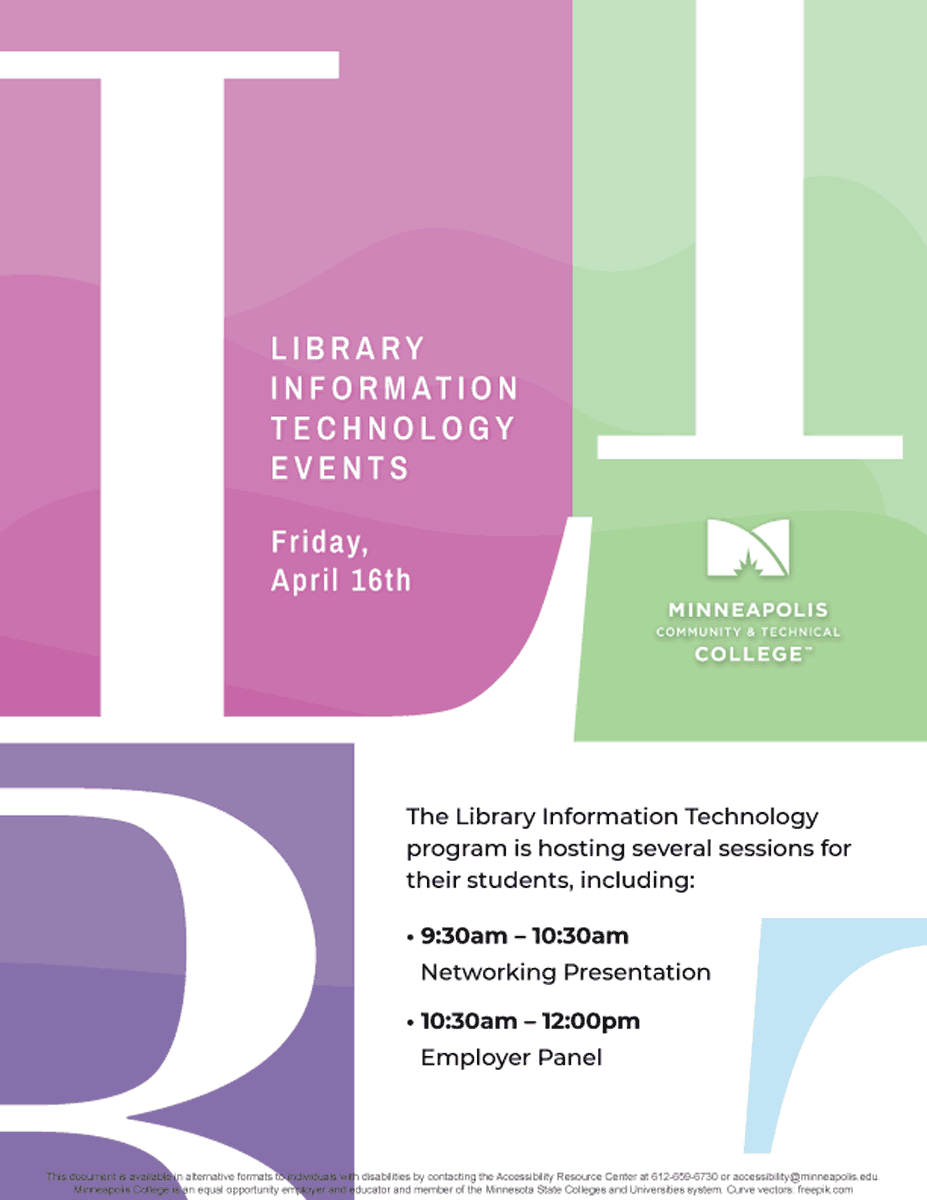 Library Information Technology Events poster detail